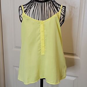 Anthropologie Cloth & Stone Yellow Tencel Tank Top Size XS